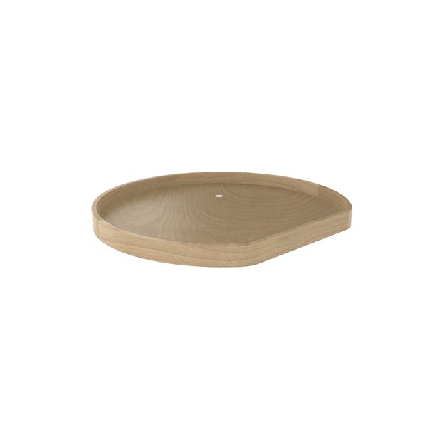 Rev-A-Shelf Rev-A-Shelf Banded Wood DShape Lazy Susan Shelf for Corner Base Cabinets wSwivel Bearing LD-4BW-201-28SBS-1